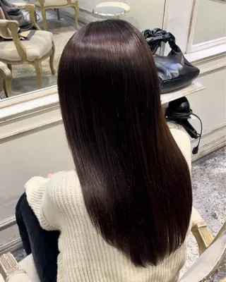 ロング 美髪矯正 透明感 カラー⭐️ユウキのヘアスタイル
