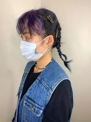 カラー ヘアアレンジ 桃果 momokaのヘアスタイル
