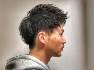 ショート カラー パーマ メンズ 美髪矯正 Rioのヘアスタイル