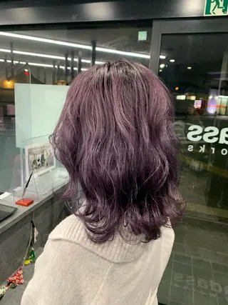 セミロング カラー 菊地 旬のヘアスタイル