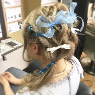 ロング ヘアアレンジ パピヨンロゼ 髪質改善/酸性のヘアスタイル