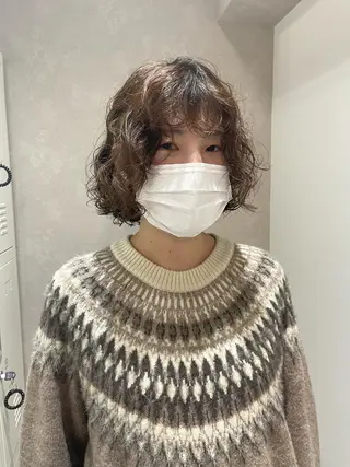 ショート カラー パーマ 早瀬裕之 パーマのヘアスタイル