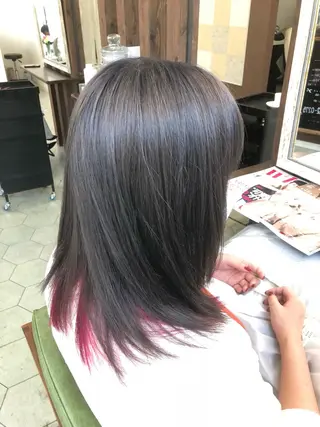 ミディアム カラー 堤太志 メンズパーマ特化のヘアスタイル