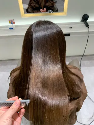 セミロング 縮毛矯正/髪質改善 EARTH髙橋のヘアスタイル