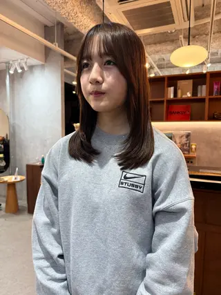 セミロング benji あい★+ﾟのヘアスタイル