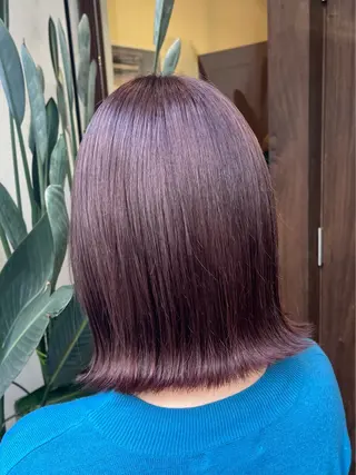 カラー 透明感/低ダメージ インナー🩵角田紗雪のヘアスタイル