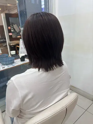 ミディアム ブリーチ透明感カラー /レイヤー👗しずかのヘアスタイル