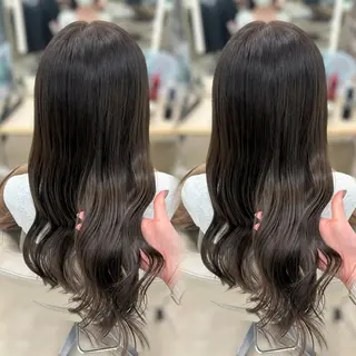 ロング カラー ベージュ/つや髪/ レイヤー／ゆいなのヘアスタイル