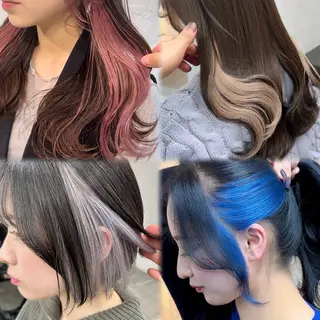 ミディアム カラー インナーカラー/レイ ヤーカット♡/マキシのヘアスタイル