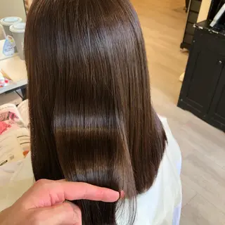 セミロング カラー 金子 富士のヘアスタイル