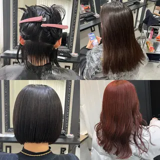 ミディアム ハイトーン髪質改善 🫧大阪/kanonのヘアスタイル
