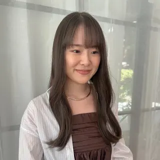 ロング 平野恵/透明感カラー ブリーチ/ボブのヘアスタイル