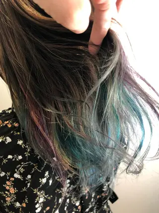 セミロング カラー 原宿サロン代表 デザインカラー伊藤卓のヘアスタイル