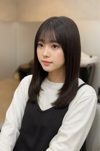 セミロング ✨レイヤーカット✨ 顔まわり✂️鎌倉楓麻のヘアスタイル