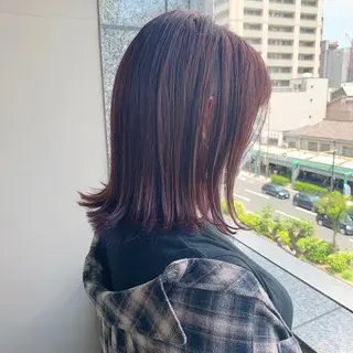 ミディアム NUMBER_ ユイナのヘアスタイル