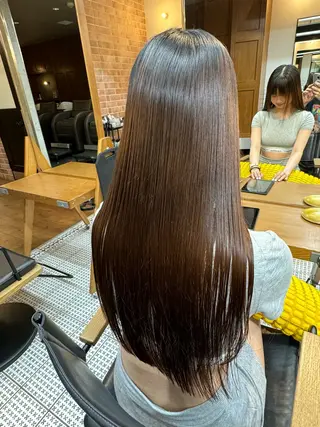 ロング 弱酸性ストレート 髪質改善/小野寺のヘアスタイル