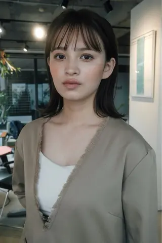 ミディアム カラー kaito /都立大学herのヘアスタイル