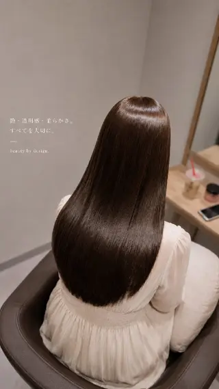 セミロング カラー 縮毛矯正をしている人 のためのカラーのヘアスタイル