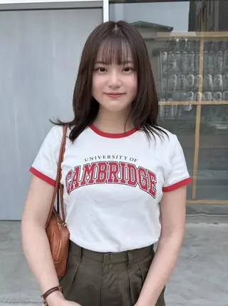 ミディアム カラー トレンドパーマ/ ボブ🌰くりーわのヘアスタイル
