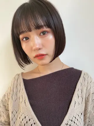 ミディアム カラー ヘアアレンジ hazuki🐈⬛ 透明感カラーのヘアスタイル