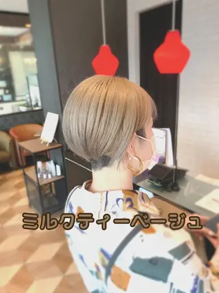 ショート カラー 髪質改善/ブリーチ メンズパーマ遠藤勇輝のヘアスタイル