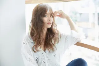 カラー パーマ ロング Memoriese 表参道のヘアスタイル