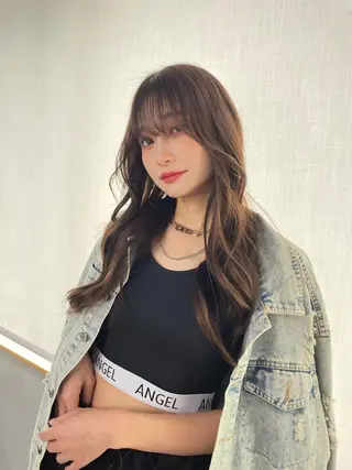 ミディアム カラー 西村あきや トレンド韓国ヘアのヘアスタイル