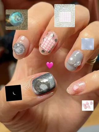ネイル tsumeya ゆるかわ手描きネイルのネイルデザイン
