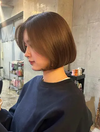 ショート カラー 韓国ボブ/レイヤー ボブ/ EMIRIのヘアスタイル