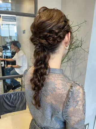 ロング ヘアアレンジ 透明感カラー✨艶髪 制作🌱山根あゆみのヘアスタイル