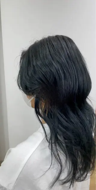 セミロング カラー カーリーパーマ/ 透明ｶﾗｰ/MIKUのヘアスタイル