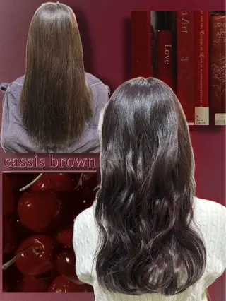 ロング カラー 透明感カラー/暗髪/ ブリーチ/reinaのヘアスタイル