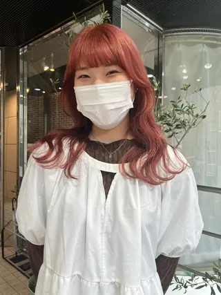 セミロング カラー 💖デザインカラー/ タダ ハナカ💖のヘアスタイル