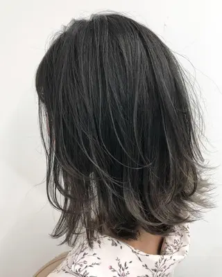 ミディアム カラー パーマ ヘアアレンジ 【公式】amble luxe池袋東口🩷のヘアスタイル