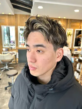 ショート メンズ カラーモデル募集中 美容室ハピスのヘアスタイル