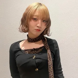 ショート カラー 望愛/レイヤー/ハイ トーン/デザインのヘアスタイル