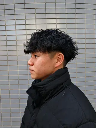ショート パーマ メンズパーマ梅田 ・川副史晶のヘアスタイル