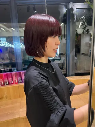 ミディアム カラー 艶ベージュ/オリーブ カラー🫒airiのヘアスタイル