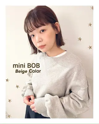 ミディアム カラー 市川 千夏のヘアスタイル