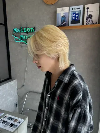 ミディアム カラー メンズ 長谷川 湧のヘアスタイル