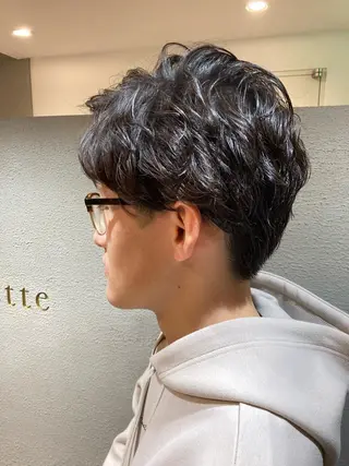 ショート パーマ メンズ 豊中/メンズ特化 岡田 龍之介のヘアスタイル