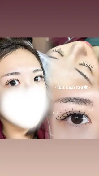 マツエク・マツパ una / Rinna🤍のマツエク・マツパデザイン