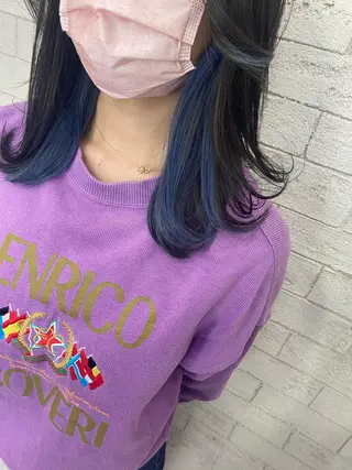 セミロング カラー 🦋YUI 髪質改善 ブリーチ　着付け🦋のヘアスタイル