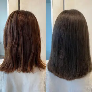 ミディアム パーマ 顔まわりカット🌟 くびれヘア/寺門遥輝のヘアスタイル