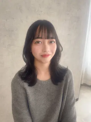 ミディアム KAEDE🎀 縮毛矯正＆パーマ特化のヘアスタイル