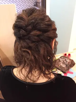 ミディアム セミロング ロング ヘアアレンジ 早朝✨ヘアセット 着付け/清水玲歌のヘアスタイル