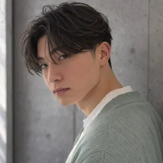 メンズ シャドウ/フェザー ニュアンスヘアメンズのヘアスタイル