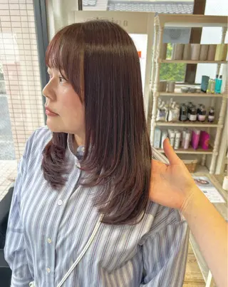 セミロング 🫧顔周りカット 🫧樫村優香のヘアスタイル