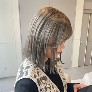 ミディアム カラー 髪質改善カラー/ボブ 🌻Mutsumiのヘアスタイル