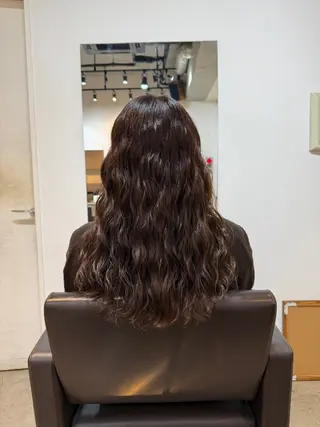 セミロング 🌿朝5分でお洒落 パーマスタイル🌿のヘアスタイル